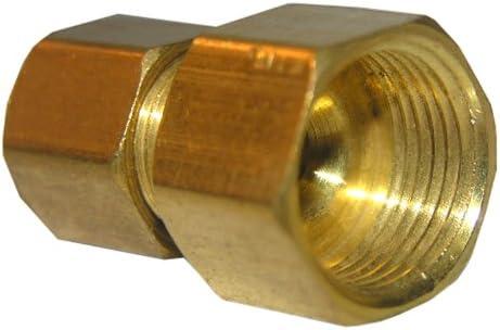 LASCO 17-6759 1/4-Inch Female Compression by 3/8-Inch Male Compression Brass Adapter, Copper