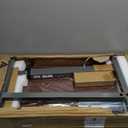 Vaunn Medical Pneumatic Adjustable Overbed Bedside Table With Wheels (Hospital and Home Use)