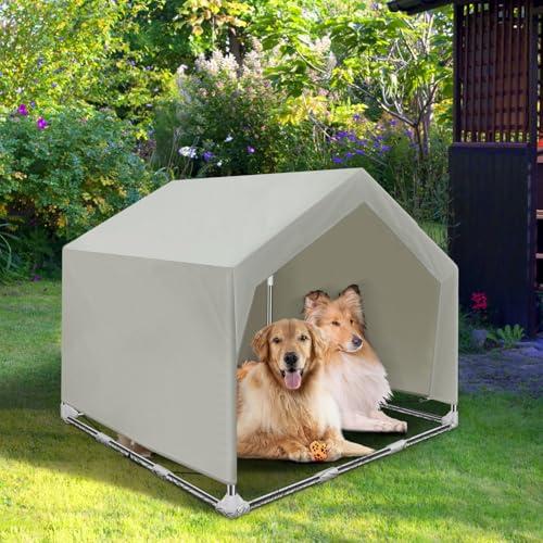 Dog Shade Shelter Outdoor Large Tent Dog House for Large Dogs, Outdoor Dog Tent, Outside Sun Rain Canopy Pet House for Cats, Rabbits and Other Pets 