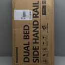 Dual Bed Side Hand Rail, Bed Assist Rail Adjustable Medical Hospital Assistive Devices Bed Rails for Elderly Adults, Fits Queen, Full & Twin Beds