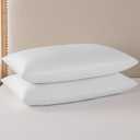 basic home King Size Goose Feather & Down Bed Pillow - 100% Odorless Sleep Pillow for Neck Support & Cooling Comfort - 233TC Cotton Cover with Anti-Poke Liner King 20x36