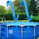 2Pcs Poolside Pool Leaf Skimmer Net Holder, Swimming Pool Pole Hanger Hooks uitable for Telescopic Rods, Leaf Rakes, Skimmer Nets, Brushes, Vacuum Hoses Recycled Plastic, Landing Net HolderBlue