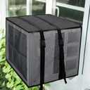 Luxiv Newest Design Mesh Window Air Conditioner Cover Outdoor, Support Window AC Unit Work Use for Outside Insulation Black Dust-Proof Waterproof Outdoor AC Protection Defender 21WX16DX15H