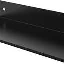Floating Shelves for Wall Shelf Mounted Over Toilet, Farmhouse Home Decor Display Metal Shelving Small, Bedroom Kitchen Bathroom Garage Storage Rustic Black 12x5 inch(30x12cm)