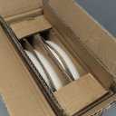 Amazon Basics Glazed Stoneware Dinner Plates, Ceramic 4-Piece Set, Microwave and Dishwasher-Safe, 10.5 in., Ivory