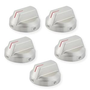 Atgestore DG94-04167 Stainless Steel Gas Stove Knobs Replacement for Samsung Stove Oven Knobs DG94-04167A NX60A6511SS NX60A6111SS Samsung Range Knobs Gas Cooktop Burner Control Knobs 5Pcs
