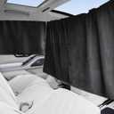 2025 Upgraded Set of 4 Car Privacy Curtains, Suede Car Window Shades for Baby Sleeping Travel Camping Nap 99% Opaque Version,2 Rear Divider Curtain & 2 Side Car Windows Covers SUV Truck