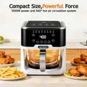 6.0QT Glass Air Fryer, Non Toxic AirFryer with Touchscreen Control