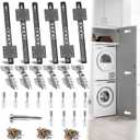 Pisman Pocket Door Slides 16 inch 6 PCS and Pocket Door Hardware for Inset and Cabinet Door, Disappearing and Hidden The Slides and The Hinges.