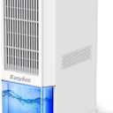 Max 45 oz/Day Dehumidifier for Home 1100 Sq Ft, EasyAcc Dehumidifiers for Bedroom Basement Bathroom, Dual-Semiconductor Quiet Dehumidifiers for RV with Auto Shut Off/68OZ Tank/85W/7 LED (White Q22)