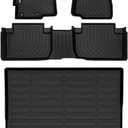 Binmotor-Floor Mats & Cargo Liner for Mitsubishi Eclipse Cross 2022-2025, TPE All Weather Car Floor Mat Rubber Liners for Eclipse Cross Accessories Cargo Trunk Mat-Black