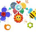 Lynncare Adjustable Arch Bassinet Toys for Infant & Toddlers, Stroller Arch, Baby Crib Toys with Fascinating Hanging for Stimulating Babys Senses and Developing Motor Skills (Set5)