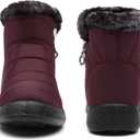 Hsyooes Womens Warm Fur Lined Winter Snow Boots Waterproof Ankle Boots Outdoor Booties Comfortable Shoes for Women (Teal)