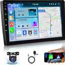 [8 Core 4+64G] Android Double Din Car Stereo with Wireless Carplay and Android Auto - 10.1 Inch IPS 1280 * 720 Touchscreen Car Radio - DSP 32 EQ/WiFi/GPS + AHD Backup Camera