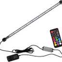 LED Aquarium Light, 23 inches Fish Tank Light RGB Color Underwater light Submersible Crystal Glass Lights, 33 LED Beads, Brightness Adjustable Memory Function, LED Light bar Stick for Fish Tank