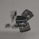 8 Pcs Door Strike Plate Kit, Stainless Steel Black Extended Striker Latch Plates with Srews for Interior Exterior Doors