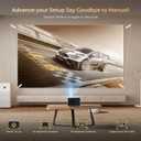 [850ANSI/Built in Apps] Portable Mini Projector with WiFi and Bluetooth, Kogata Outdoor Movie Proyector, Electric Focus/4P Keystone/HDR10, 1080P HD Projector for Bedroom Home Theater