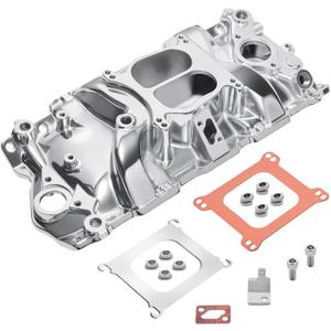 2101 2001 Intake Manifold Aluminum Dual Plane Compatible with Chevy Small Block SBC Suburban Impala Caprice Camaro 262 265 267 283 302 305 307 327 350 400 5,500 RPM V8 Engine 1955-1995