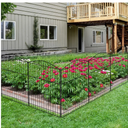 INJOPEXI Garden Fence 12 Panels 23.6ft (L)×24in (H) Decorative Garden Fences with 12 Panels Rustproof Wire No Dig Animal Barrier Fencing Dog Fence for Yard Outdoor Patio - Without Fence GateAmazon's Choice