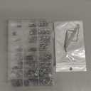 1504 Pieces Socket Head Cap Screws Nuts Washers Kit, Kindroufly M2 M3 M4 Screw Assortment Kit, Metric Screw Set, Bolts and Nuts, Machine Screws, 304 Stainless Steel, Fully Machine Thread, Silver