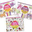 Melissa & Doug Sticker Collection and Coloring Pads Set: Princesses, Fairies, Animals, and More Kids Arts and Crafts, Sticker Books, Coloring Books for Kids Ages 3+ - FSC Certified