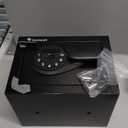 Bonsaii Safe Box with Electronic Keypad, Steel Security Lock Box with Key, 0.23 Cubic Feet, 9.06" W x 6.69" D x 6.69" H, Small Hidden Safe for Cash Jewelry