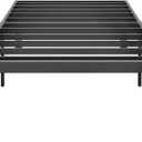 14 Inch Metal Twin XL Bed Frame No Box Spring Needed - Easy Assembly Heavy Duty Noise Free Narrow Bedframes - Single Black Basic Steel Slats Platform with Storage