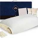 Talatex Talalay Shredded Latex Pillow 100% Natural Premium Pillow with Adjustable Neck Support Area for Back, Stomach or Side Sleepers Standard Size