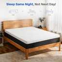 Vie Triomphe 2 Inch Memory Foam Mattress Topper Queen Size Reversible Dual-Layer Design Washable Cover Pressure-Relief Couples Guest Rooms Master Bedrooms 60×80 Inches