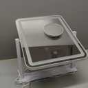 PRIMETEK Vanity Mirror with Lights, 16"x14" Large LED Lighted Makeup Mirror, Hollywood Makeup Mirror, Touch Screen, 3-Color Lighting, 5X Magnification, for Vanity Desk Tabletop, Bedroom, White