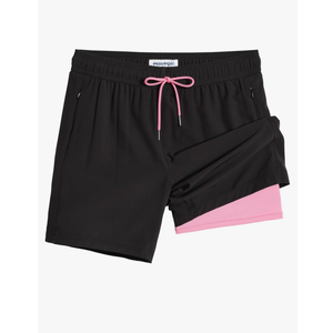 maamgic 2 in 1 Mens Swim Trunks 7 Inch Swim Shorts Swim Suits Board Shorts, L