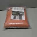 LAMIT Terracotta 72 Inch Privacy Linen Curtains 2 Panels Set for Living Room, Light Filtering Curtains Thermal Gromment Panels for Living Room/Front Door/Patio Door, W52 x L72