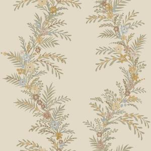 20 .5"Floral Peel and Stick Wallpaper Beige Contact Paper Thicken Wallpaper Delicate Flower Waterproof Green Leaf White Self Adhesive Removable Wall Paper Shelf Liner Decal Vinyl Roll