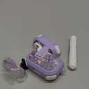 WENEW Case for AirPods 3 Case Cover Secure Lock Automatic Snap Switch Clip Cleaner Kit Lanyard Women Stylish Flower Armor Hard Shell Full Body Front LED Visible (Pink Space, AirPods 3rd)