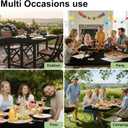 Smiry Rectangle Tablecloth, Elastic Fitted Flannel Backed Vinyl Tablecloths for 6ft Folding Tables, Waterproof Wipeable Table Covers for Indoor, Outdoor, Picnic and Camping (Black, 36"x72")