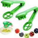 2PCS Grape Cutter Slicer for Tomatoes, Cherries, Strawberries, Fruits and Vegetables, Quarters Kitchen Gadget, Green