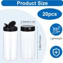 Kifmurase 20 Pcs Plastic Spice Jars Containers, 16 oz Spice Bottles Clear Reusable Large Empty Seasoning Jars with Shaker Lids for Kitchen Storage Seasoning Powder Cabinet