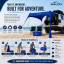 Malo'o DualShade 10x10 Beach Canopy & Vehicle Awning – Exclusive 2-in-1 Sun Shelter, SPF 50 Shade Tent, Car Camping Awning, Carry Bag Included