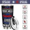 Gifts for Uncle Gifts from Niece Nephew - Great Best Uncle Ever Birthday Gift - 20 OZ Stainless Steel Insulated Travel Coffee Tumbler Cup