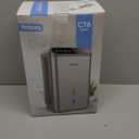 Dehumidifier for Home (85 OZ Water Tank, 800 sq.ft) Quiet Small Dehumidifier for Basement Bedroom Bathroom with Drain Hose, 3 Gear Timer, Sleep Mode, Auto Shut Off, 7 Color Ambient Light Grey