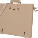 Luxury Art Bag and Leather Portfolio - A3/A2 Leather Padfolio for Artists and Professionals (Black, Silver, Mink, Powder Pink), Powder Pink, A3, Portfolio art bag