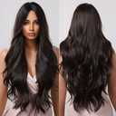 Long Hair Synthetic Dark Brown
