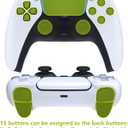 eXtremeRate Black Rubberized Grip Programable RISE4 Remap Kit for PS5 Controller BDM-010 BDM-020 Models, Upgrade Board & Redesigned Back Shell & 4 Back Buttons for PS5 Controller