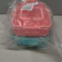 Xyptorix 2 Pcs Snack Box Container for Kids - Adjustable 12-Compartment Snack Containers, Reusable Bento Box, Dishwasher Safe, BPA-Free, Perfect for School, Travel, Camping & Picnic, Pink & Green (Medium)