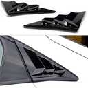 for Honda 10th Gen Civic 2016-2021 Rear Side Window Louver Decorate Cover Rear Air Vent Window Louvers Blinds Covers Auto Accessories (for 10th Gen Civic Hatchback, Bright Black)