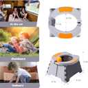 Portable Foldable Travel Potty for Toddlers, Kids Toilet Seat for Car, Camping, Indoor Outdoor - Splash-Proof Design, Easy Clean Training Seat with 30 Disposable Waste Bags (Gray) by Yszawmx