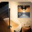 EDISHINE Floor Lamps for Living Room, Upgraded Dual-Sided Lighting, Wooden Corner Floor Lamp, LED Corner Lamp with Remote/Foot Control, 7CCT & Dimmable Standing Lamp for Bedroom, Office, Dark Walnut