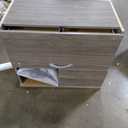 Bush Business Furniture Studio C Office Storage Cabinet with Drawers and Shelves in Modern Hickory, Organization for Home or Professional Workspace