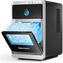 EUHOMY Crescent Ice Maker Countertop, 28Lbs/24H, Ready in 12Mins, Auto Deep Cleaning, Timer, Portable Ice Maker Machine for Home/Office/Party (Black)