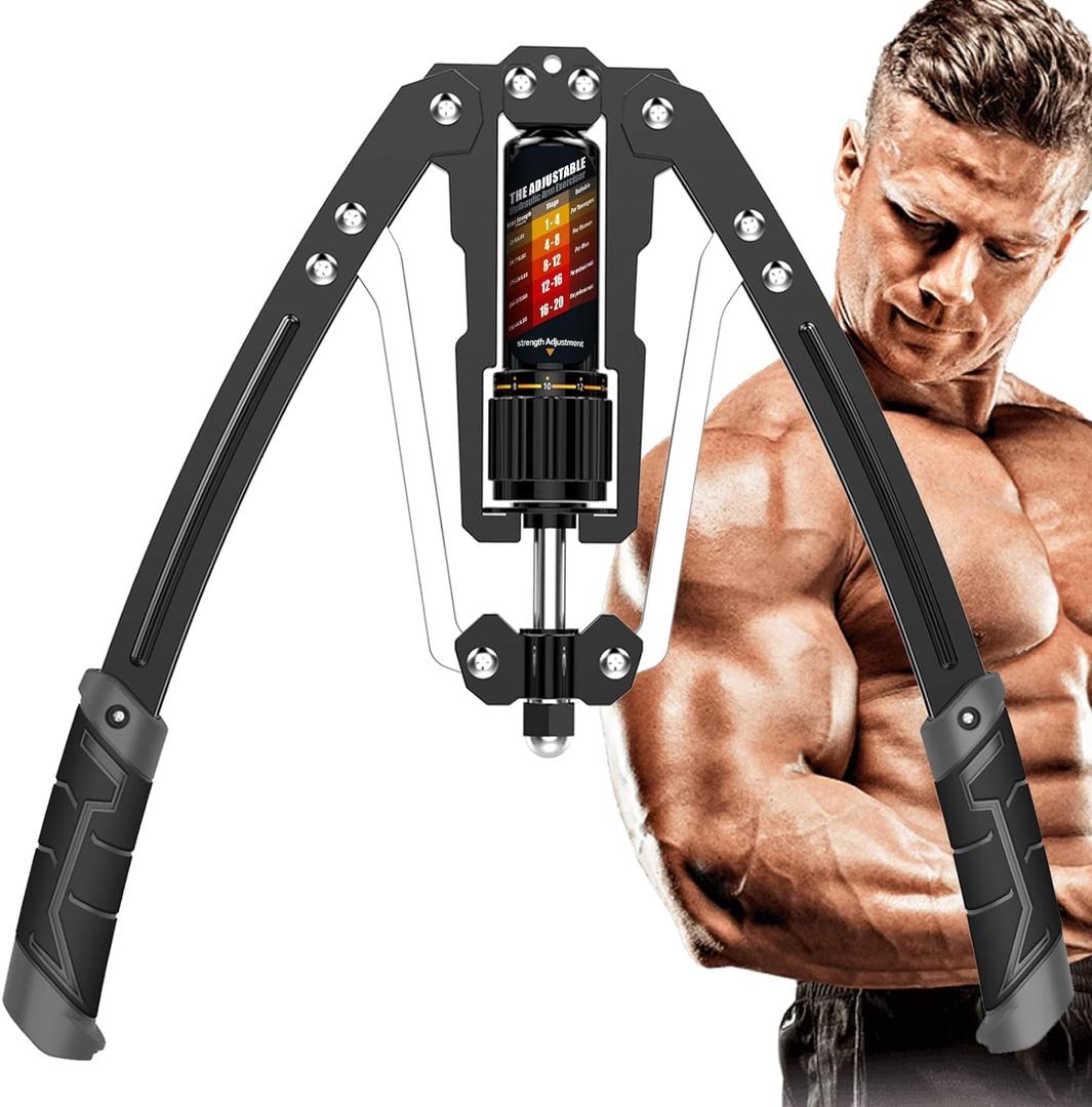 EAST MOUNT Twister Arm Exerciser - Adjustable 22-440lbs Hydraulic Power, Home Chest Expander, Shoulder Muscle Training Fitness Equipment, Arm Enhanced Exercise Strengthener. (Black)